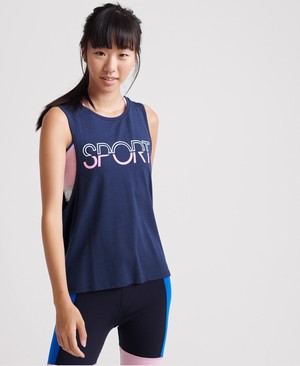 Superdry Sport Breaker Női Mellény Sötétkék | NKJZQ1503